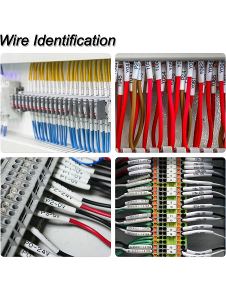 Cinta de Etiqueta Cruxer HSE-211 Negra sobre Blanca 10 Unidades 5.8mm