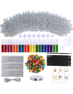 Winlyn Kit 24 Atrapasol Flores de Loto y Pintura 10 cm 2