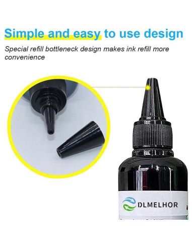 Kit de Recarga de Tinta Universal DLMELHOR 600ml 6 Colores