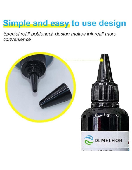 Kit de Recarga de Tinta Universal DLMELHOR 600ml 6 Colores