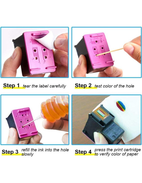 Kit de Recarga de Tinta Universal DLMELHOR 600ml 6 Colores