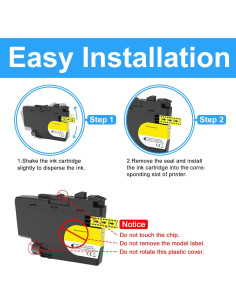 Cartucho de Tinta Amarillo LCL LC404 para Brother MFC-J1205W 2