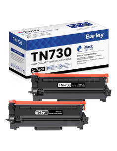 Cartucho de Tóner Negro Barley TN-730 Compatible - Paquete de 2