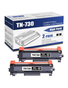 Cartucho de tóner negro INKSHOP TN730 compatible - Paquete de 2