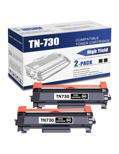 Cartucho de tóner negro INKSHOP TN730 compatible - Paquete de 2