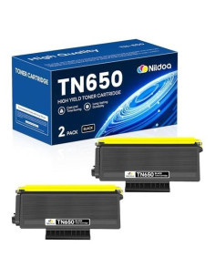 Cartucho de Tóner Negro Nildoa TN650 Paquete de 2 para Brother