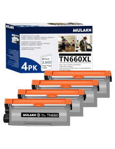 Cartucho de Tóner TN660 Mulakn para Impresoras Brother - 4PK