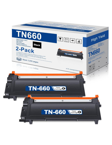 Cartucho de Tóner Negro TN660 HIGCOR - 2 Unidades - Alto Rendimiento