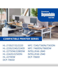 Tóner Negro TN420 DMM 2-Pack Compatible para Brother 2