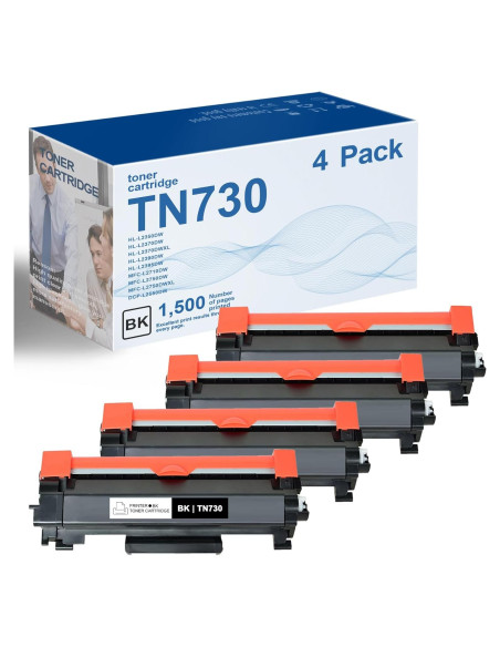 Cartucho de Tóner Negro TN-730 4-Pack para Brother Cartucho de Tóner Negro TN-730 4-Pack para Brother