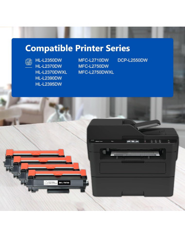 Cartucho de Tóner Negro TN-730 4-Pack para Brother