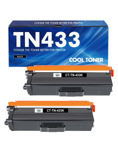 Cartucho de Tóner Negro Cool Toner TN433BK para Brother - 2 Pack
