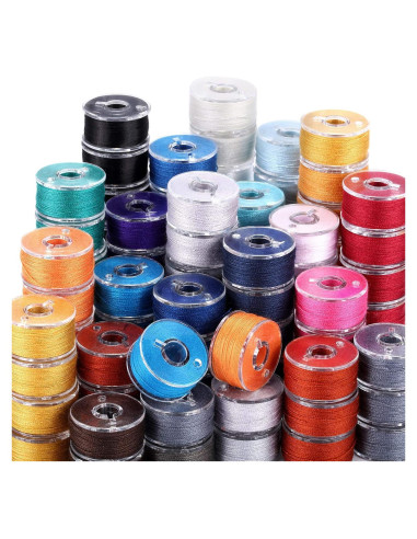 144 Bobinas de Hilo Preenrolladas EBOOT 24 Colores Tamaño A