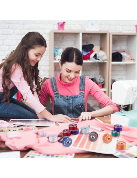 144 Bobinas de Hilo Preenrolladas EBOOT 24 Colores Tamaño A