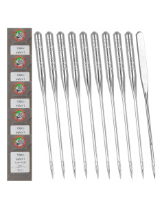 50 Agujas de Máquina de Coser Brother Tamaño 75/11 para Bordado