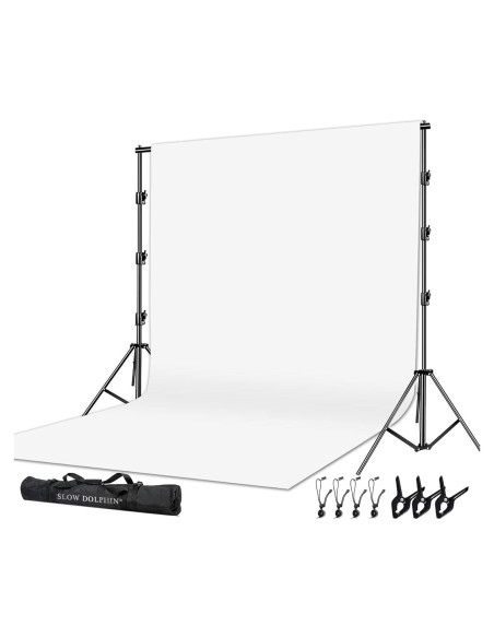 Kit de Soporte de Fondo SLOW DOLPHIN 10x12 pies Algodón