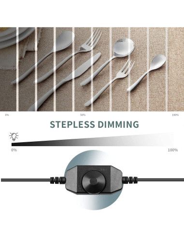 Caja de Luz LED FOSITAN 90cm con 126 LEDs y 4 Fondos