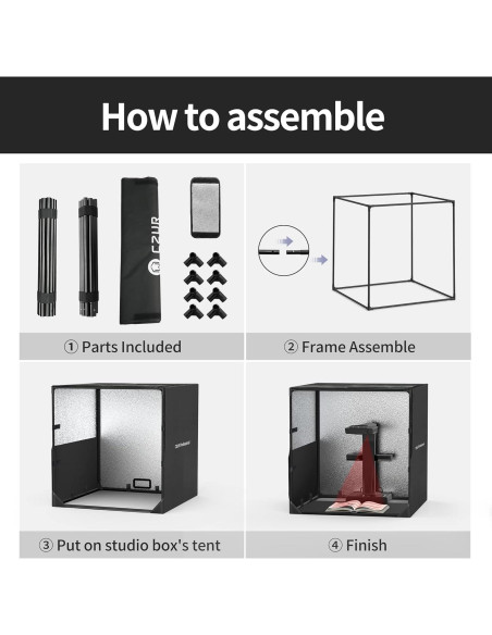 Caja de Estudio Plegable CZUR 60x60x60 cm Profesional