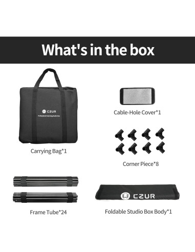 Caja de Estudio Plegable CZUR 60x60x60 cm Profesional
