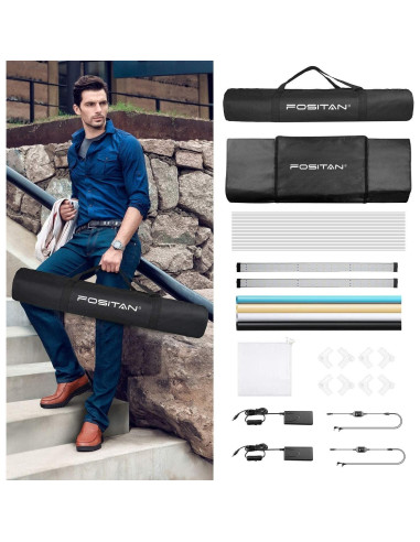 Caja de Luz LED FOSITAN 90cm con 126 LEDs y 4 Fondos