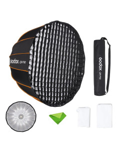 Softbox Parabólico Godox QR-P90 90cm con Difusor y Rejilla