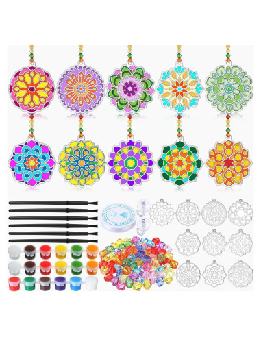 30 Kits de Arte Suncatchers Mandala WinnerWhy para Niños