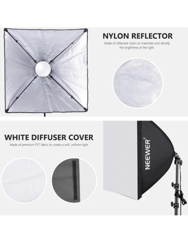 Kit de Iluminación Neewer 210W LED con Softbox y Control APP