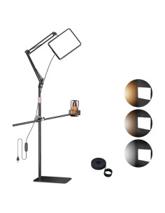 Luz de Selfie OUKMIC 30 cm con Trípode y Temperatura 2800-7000K