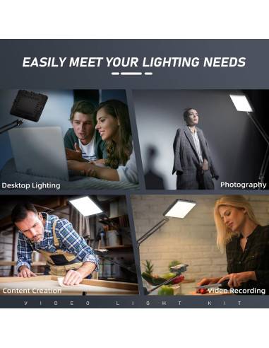 Luz de Selfie OUKMIC 30 cm con Trípode y Temperatura 2800-7000K