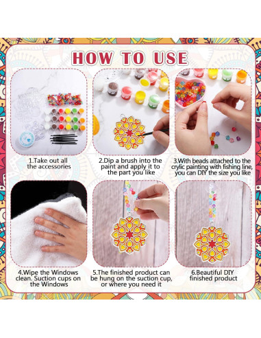 30 Kits de Arte Suncatchers Mandala WinnerWhy para Niños