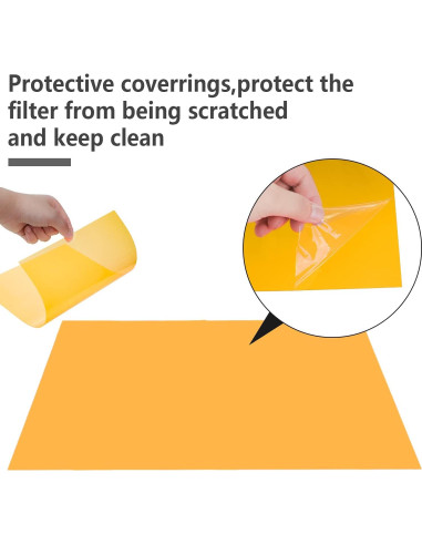 12 Filtros de Gel Colorido Outus 29.7x21 cm Morado y Naranja