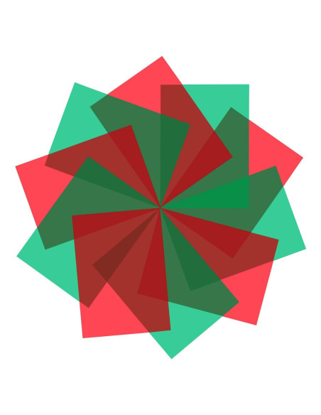 12 Filtros de Gel Transparentes Frienda 29.7x21cm Rojo Verde