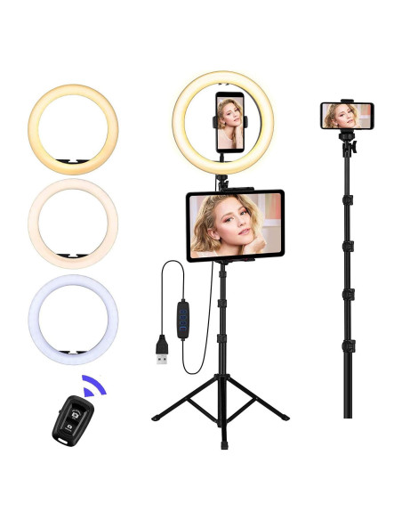 Anillo de Luz LED 10" O-studio con Trípode Ajustable 185cm