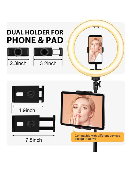 Anillo de Luz LED 10" O-studio con Trípode Ajustable 185cm