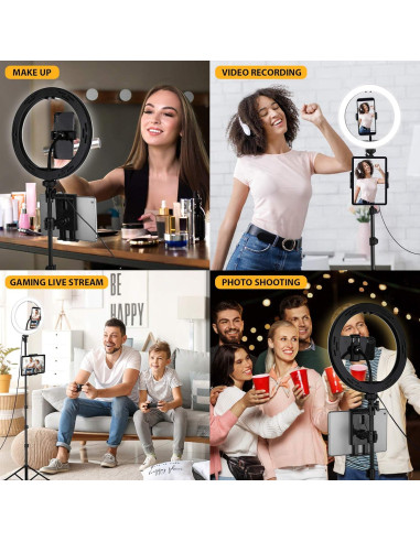 Anillo de Luz LED 10" O-studio con Trípode Ajustable 185cm