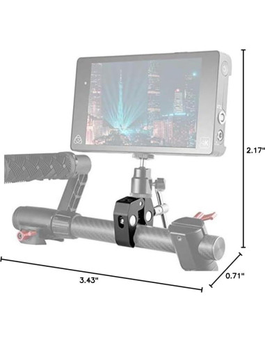 Super Clamp QYXINC 2 Pack con rosca 1/4 y 3/8 para fotografía