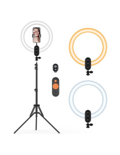 Anillo de Luz LED 30 cm Kmasic con Trípode 160 cm y Control Remoto
