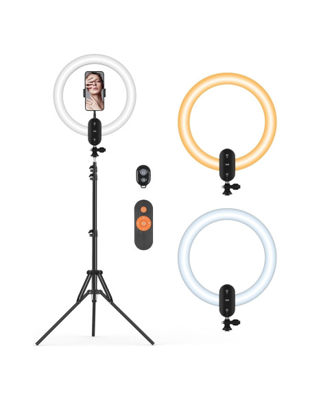 Anillo de Luz LED 30 cm Kmasic con Trípode 160 cm y Control Remoto