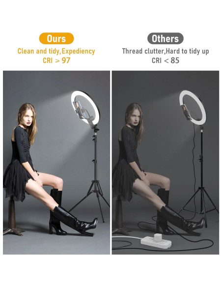 Anillo de Luz LED 30 cm Kmasic con Trípode 160 cm y Control Remoto