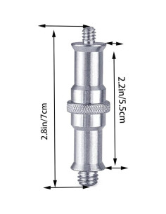 Adaptador Tornillo Macho 1/4 a 3/8 KuuGuu 70mm Aluminio 2