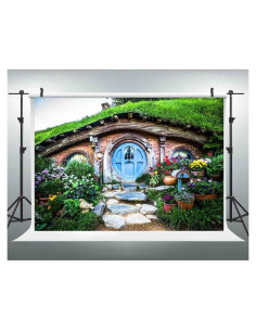 Fondo Fotográfico EOA 7x5FT Hobbiton Caves Verde