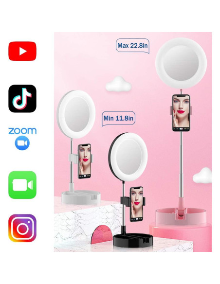 Luz de Anillo LED Dimmable Regal Signature G3 Rosa 30-58 cm