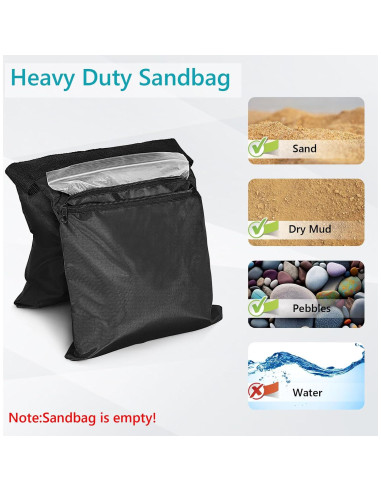 Bolsa de Arena ABCCANOPY para Fotografía 4 Paquetes 11.34 kg