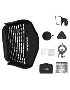 Kit Softbox Plegable Godox 80x80cm con Soporte S2 para Speedlite