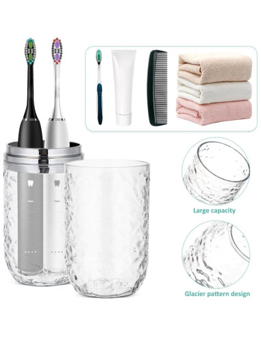 Estuche de Cepillo de Dientes de Viaje Didiseaon 2 Piezas