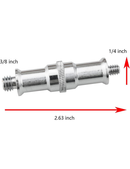 Adaptador de Tornillo Macho 1/4 a 3/8 YHXiXi - 4 Piezas