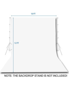 Fondo Blanco para Fotografía EMART 3.05x3.66 m Tela Lavable 2
