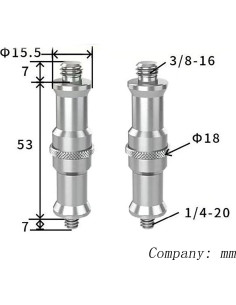 4 Adaptadores Tornillos 1/4 a 3/8 YTgilo para Fotografía 2