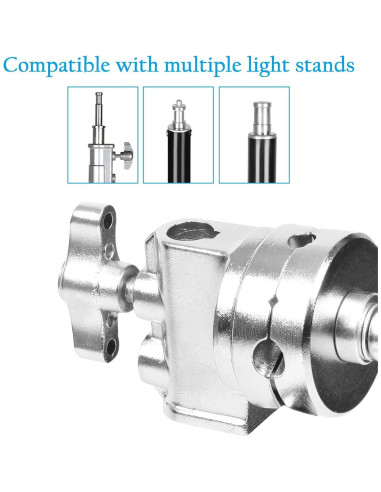 Adaptador de Soporte de Luz Giratorio Selens 2 Piezas 6.35 cm