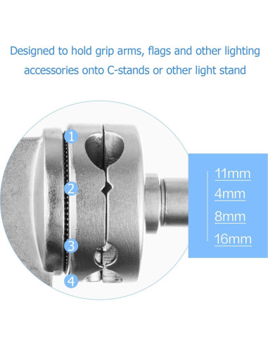 Adaptador de Soporte de Luz Giratorio Selens 2 Piezas 6.35 cm